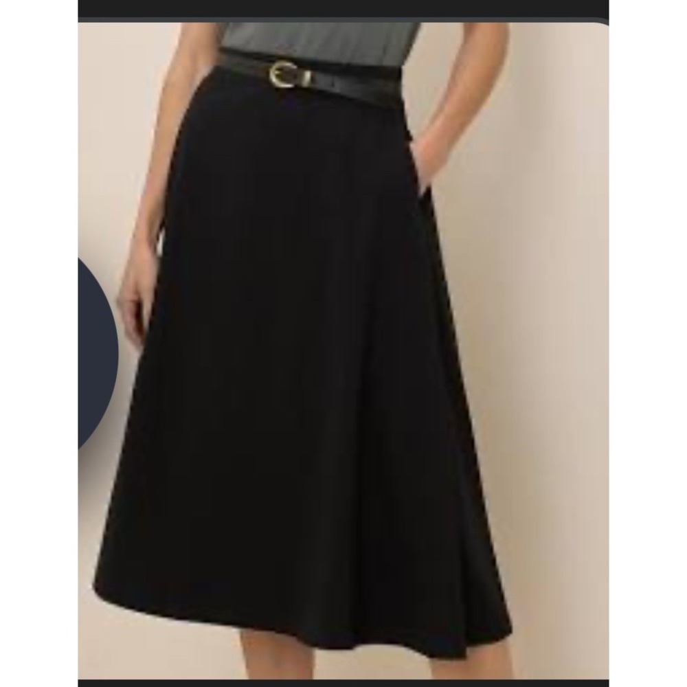 Pact Eclipse Style Midi A-Line Skirt Organic Cotton Blend XXS Blue New W/ Tags‎